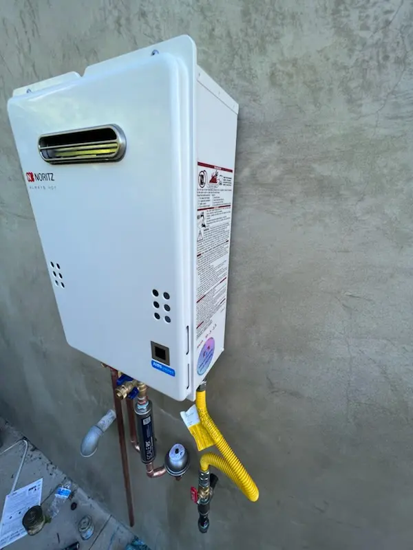 Tankless water heater installation for Briarwood homes